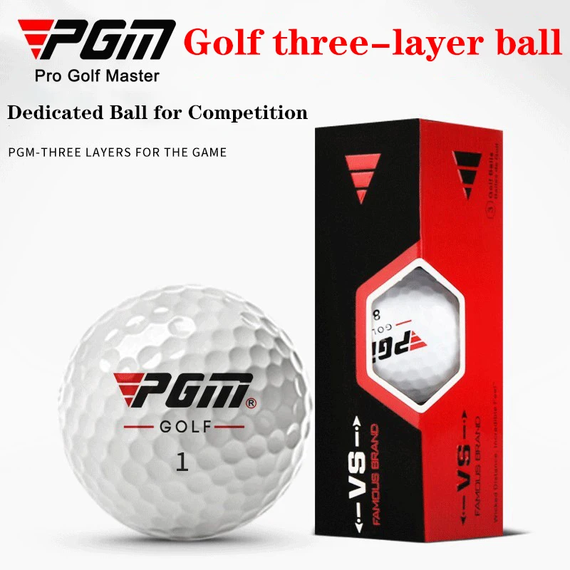 PGM-Triple Pro Competition and Training Golf Balls, High Bounce, Ultra Long Distance, New Material, Golf Balls, Golf Gift