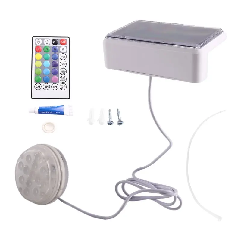 

WORTHOWN-Solar Pool Light IP68 Waterproof Underwater Lights Submersible With Remote Control For Above Ground Pools