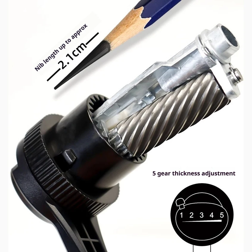 Adjustable Pencil Sharpener with Long Lasting Blade Hand Crank Table Sharpeners Machine for Graphite Pencil Artists Stationery