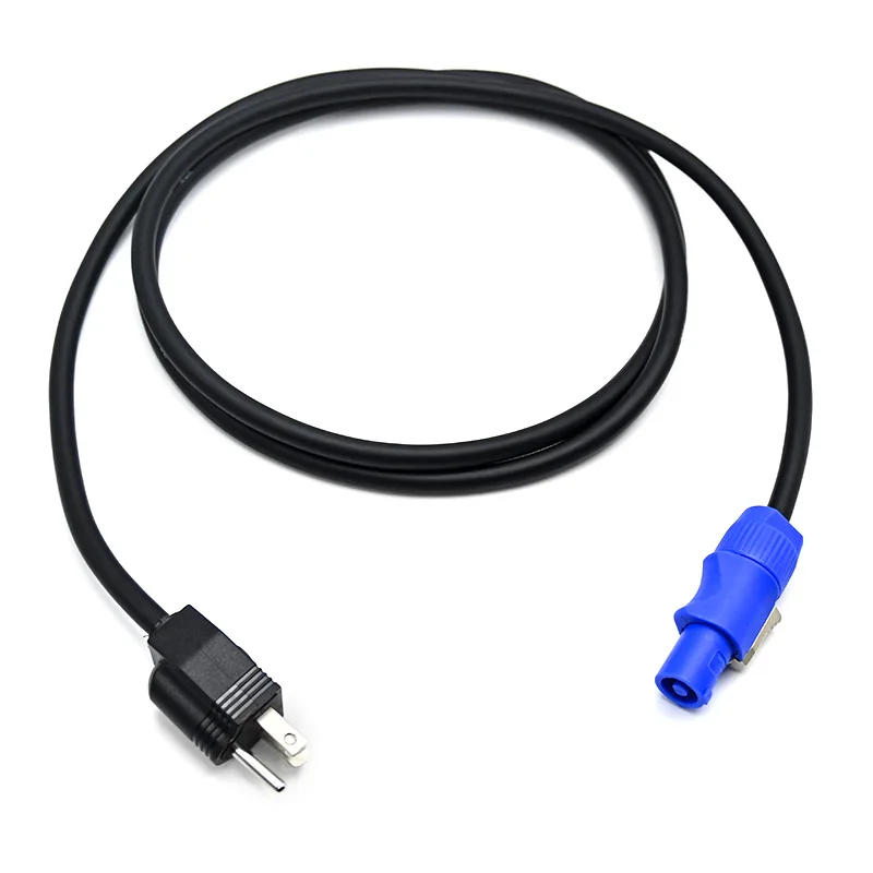 Good Quality Powercon to Edison Male Cable 1m 1.5m 2m 3m 5m 8m 10m Adapter Edison Male to Power con Blue AC Main Power Cable