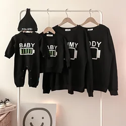 Family Matching Christmas Outfits 2024 Mother Kids Sweater Mom Daughter Father Son Sweatshirts Family Look Jersey Jumper Tops