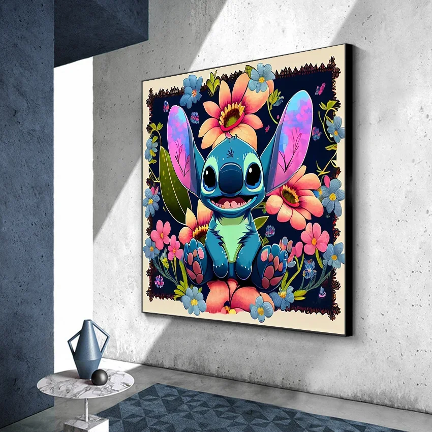 Disney Stitch 5D DIY zestaw do malowania diamentami Anime diamentowe hafty malowanie pełna diamentowa mozaika sztuka DIY zdjęcia dekoracyjne