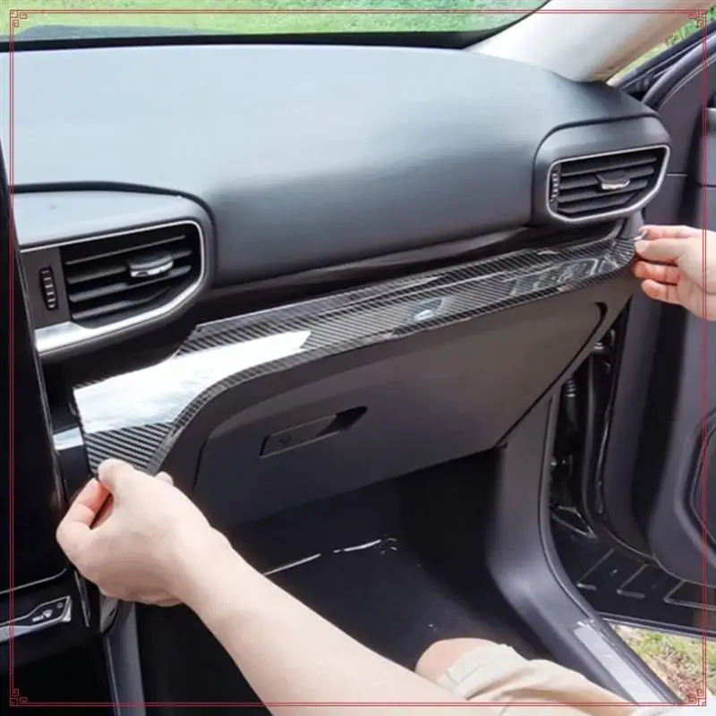 

Center Console Dashboard Strip Trim Cover Carbon Fiber For Ford Explorer 2020 2021 2022 Parts Component