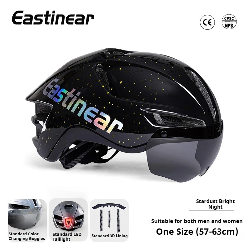 

Horntour Highway Racing Cycling Magnetic Goggles Helmets Adult Ultralight Breathable Bicycle Road Bike Professional Helmet Led