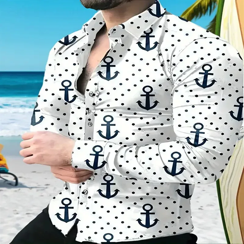 

2026 High Quality Fashion Mens Shirts Button Down Shirts Casual Designer Printed Long Sleeve Shirts Mens Lapel Mens Shirts