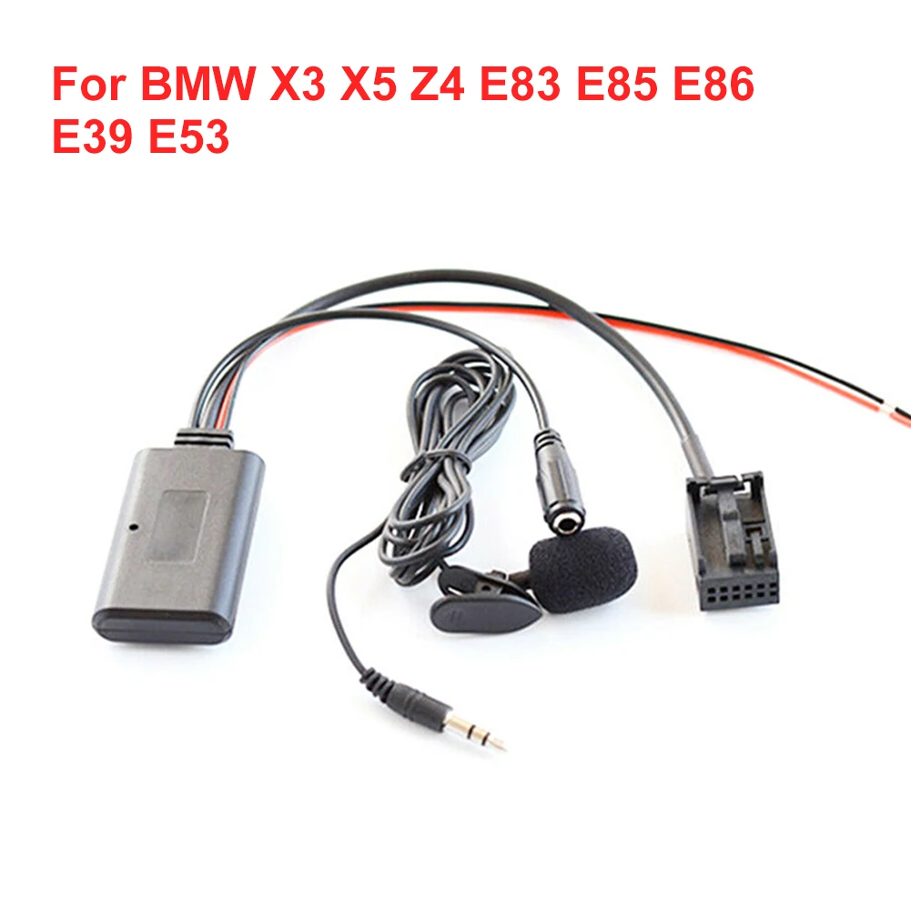 

12V Car Bluetooth 5.0 Audio Cable Adapter MIC For BMW X3 X5 Z4 E83 E85 E86 E39 E53 AUTO Accessories