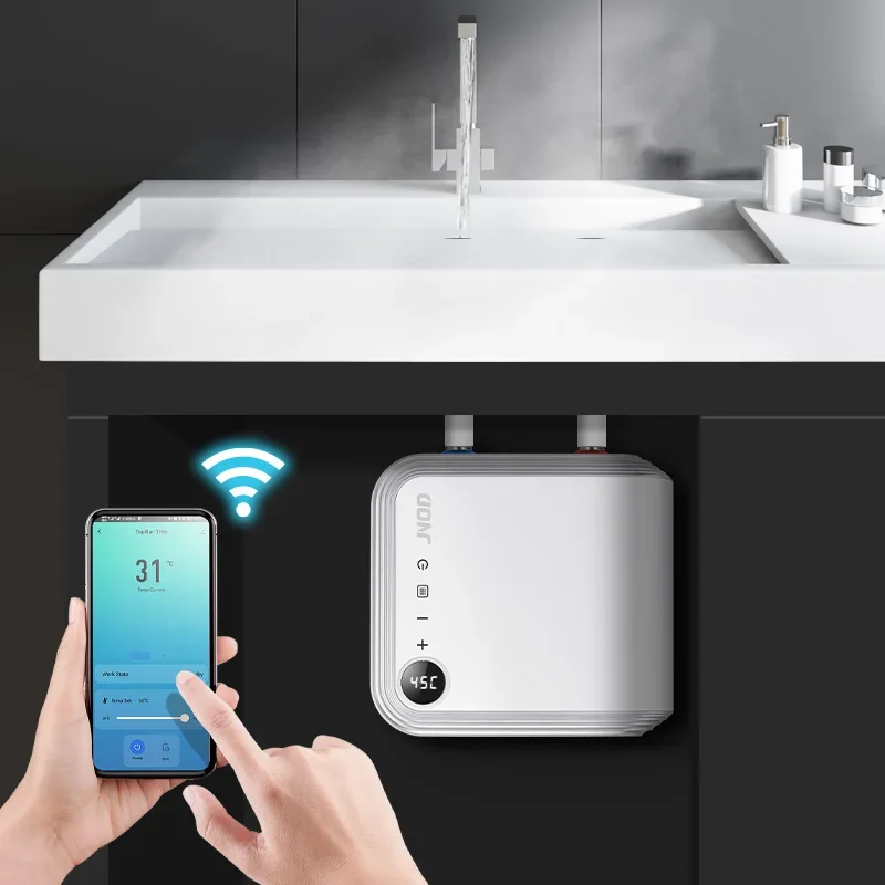 Point of Use Portable Electric Water Heater Geyser Wifi TUYA App Smart Instant Electric Shower Heater Tankless
