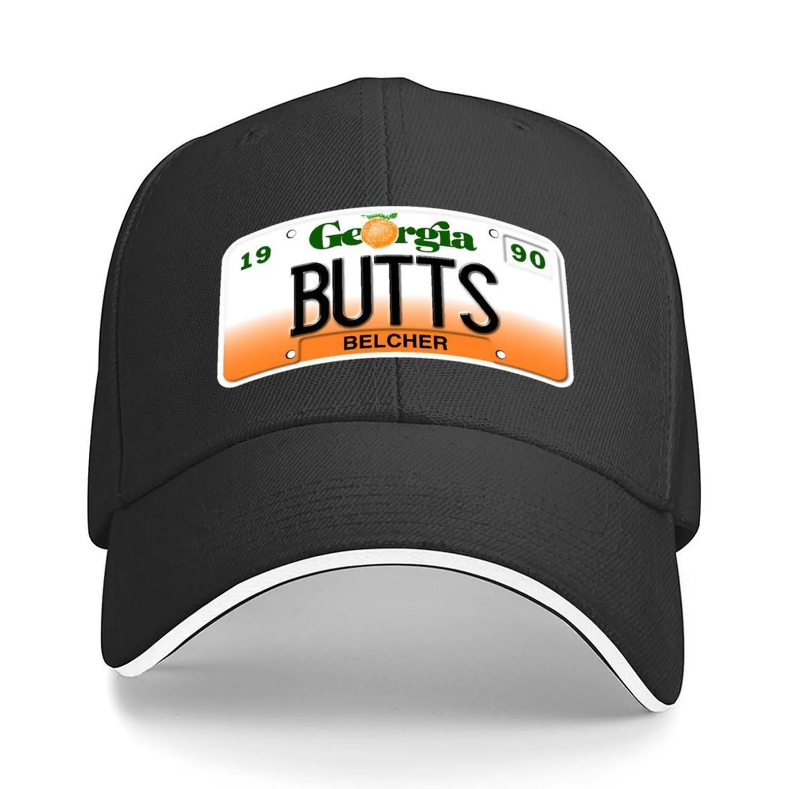 

Georgia License Plate - BUTTS front Baseball Cap tactical cap golf hat genuine designer cap custom Hat Men Women's