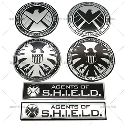 7.5cm Aluminium Alloy Metal Trail Rated round for AGENTS OF SHIELD Emblem Badge For Car Motorcycle Car Styling Stickers