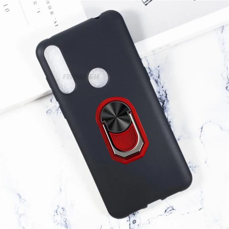 Capa de silicone TPU macia com anel traseiro para A1 Alpha 20 6.22" 2020, Alcatel 1S 2020 e Alcatel 3L 2020.