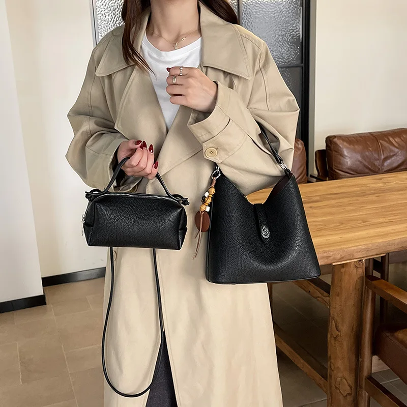 Vintage Bucket Composite Handbags for Women Crossbody Bags Designer Shoulder Bag Female Satchel Ladies Big Totes Work Commute
