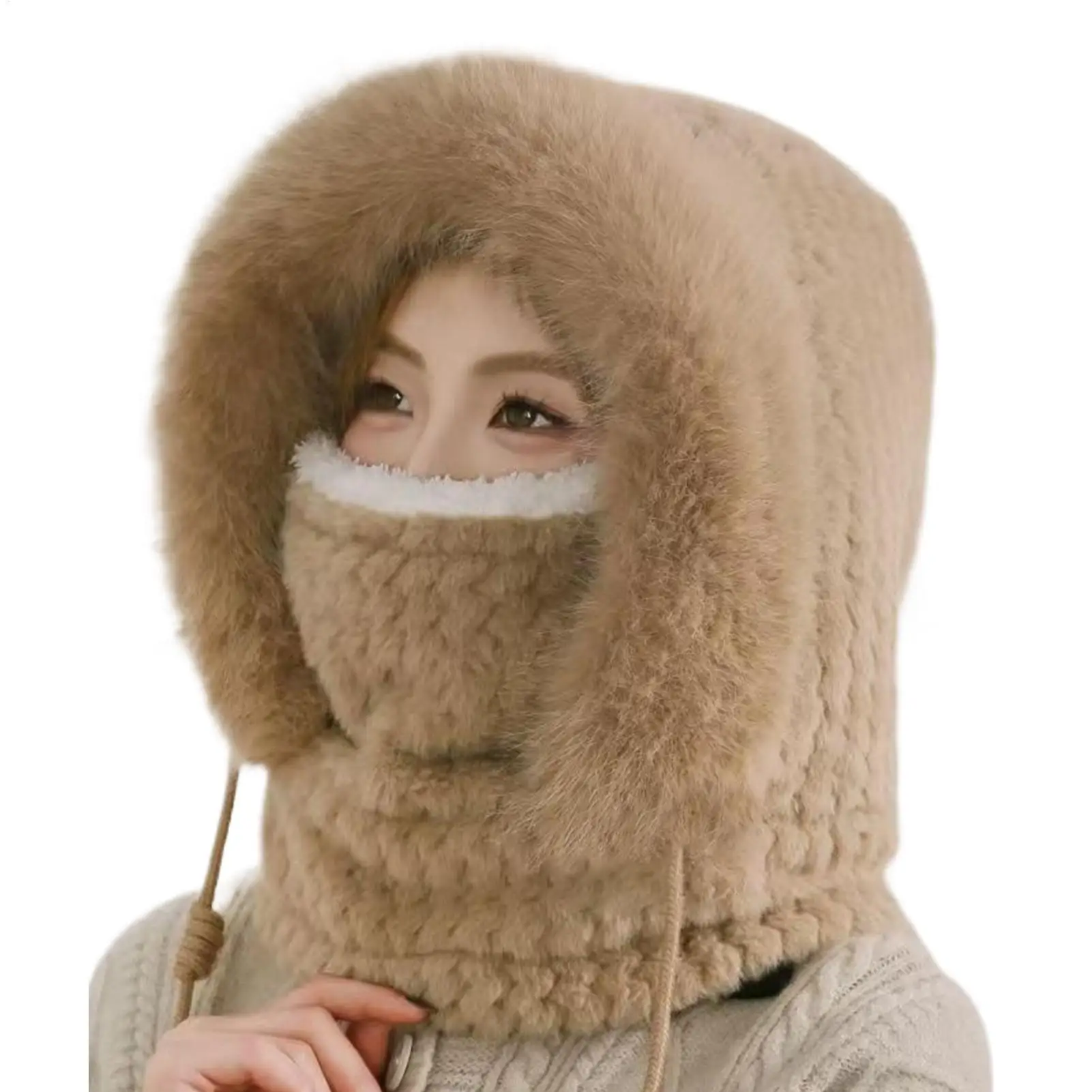 

Adjustable Russian Winter Hat Windproof Flexible Ear Protection For Women Snow Hiking Running Motorcycle Cycling Mountaineering