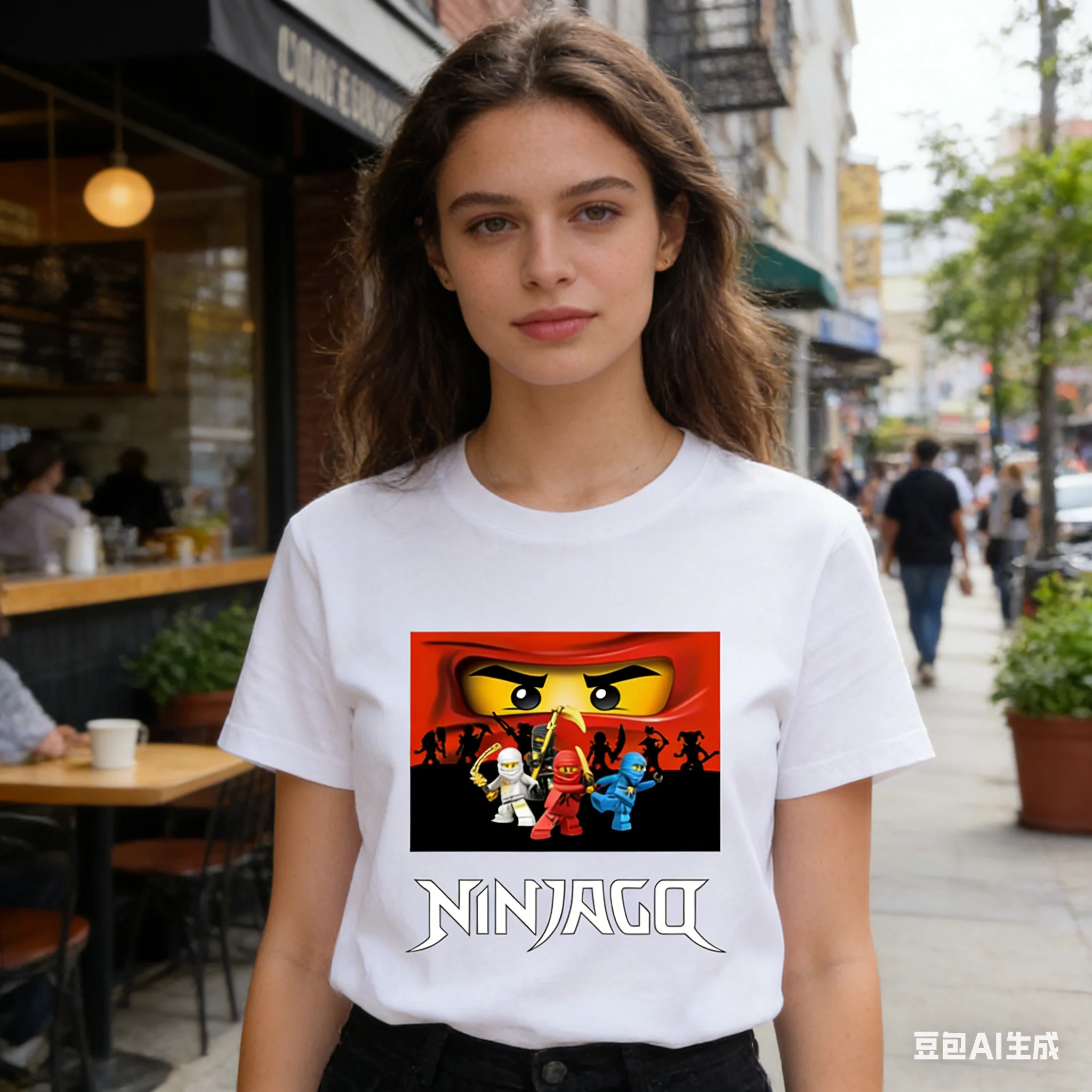 N-Ninjago P-Phantom Ninja T-Shirt Multiple Sizes Digital Print Lego Ninja Anime Cotton Blend Summer Short Sleeve Boy Girl - view 4