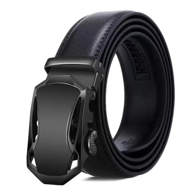 Ceinture pour hommes d'affaires de mode véritable marque de luxe ceinture boucle en métal ceinture en cuir PU de haute qualité ceinture souple avec pantalon Cargo jean