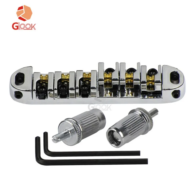 

LP Electric Guitar Ball Bridge, with Ball Roller Roller Bridge, Pull String Board with Wrench Large Column