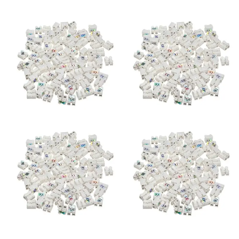 A69e400pcs Plastic 2 Pin Push Quick Cable Connector Wiring Terminal 10A 250V