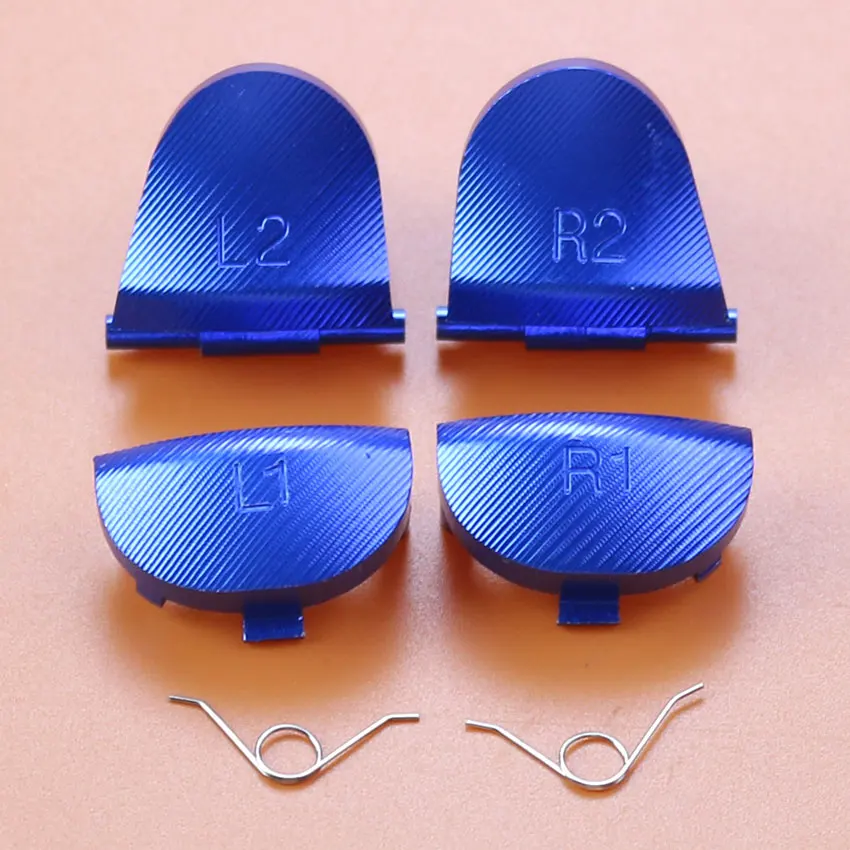 Цветная алюминиевая металлическая кнопка-триггер JCD R1 L1 R2 L2 для PS4 2,0 JDM-001 JDM-011, аксессуары для игровых контроллеров