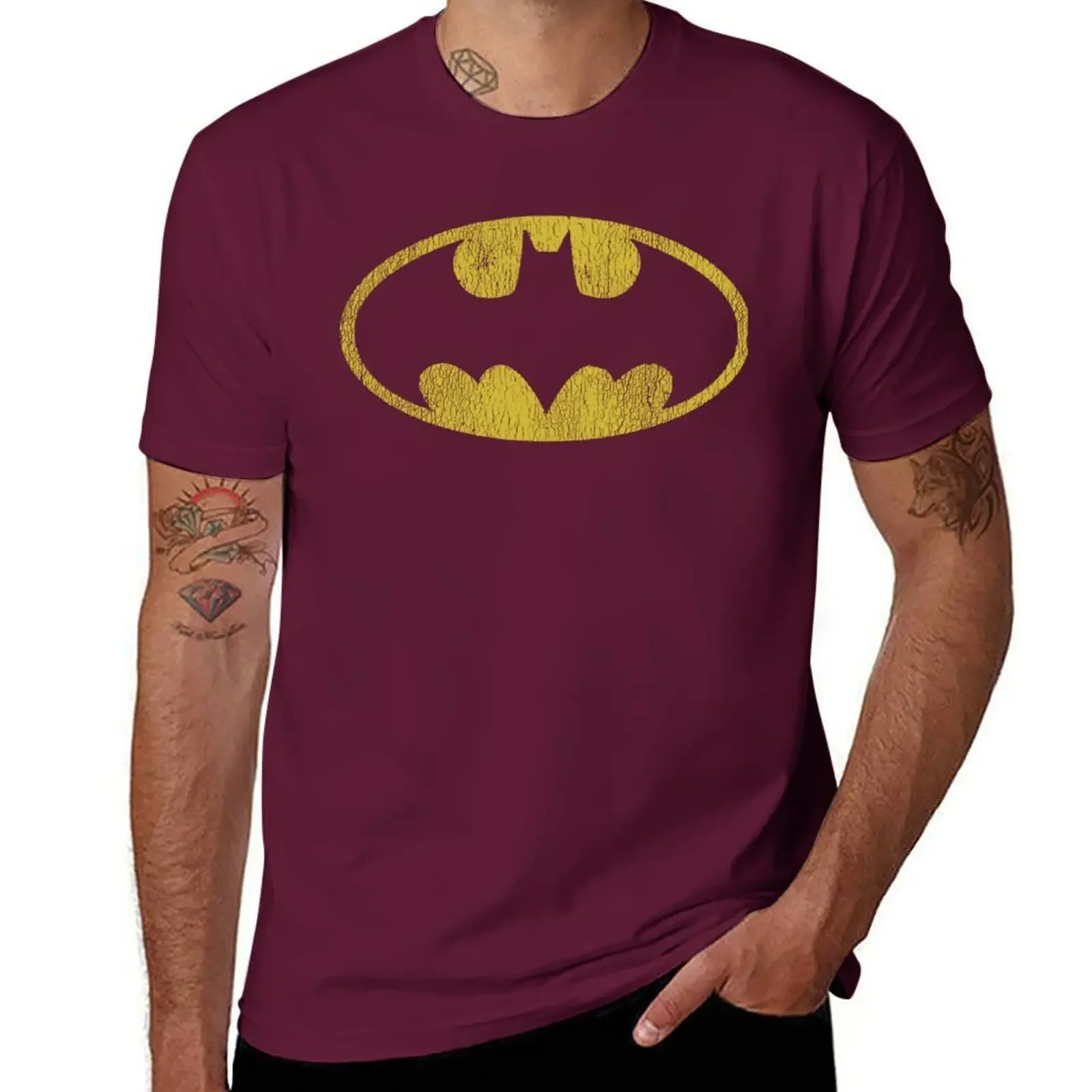 Bat Classic Yellow Logo/Perfect Gift T-Shirt Sports Fans Cute Clothes Vintage Clothes T Shirts for Men Graphic New Style