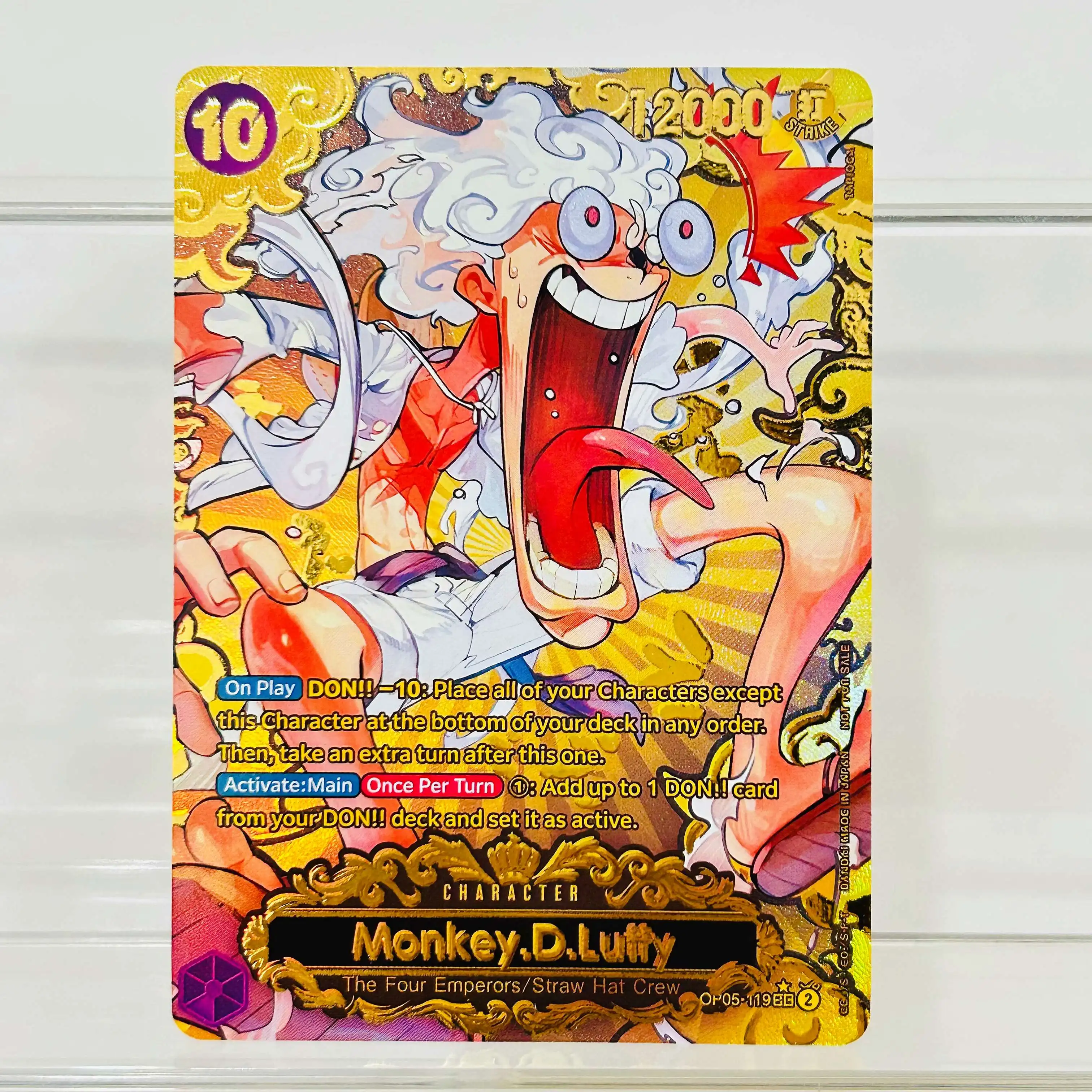 One Piece Luffy OP05-119 SP Card EN Silver Foil Holographic Texture Cards Collectible Grade DIY Premium Anime Collection Card view 5
