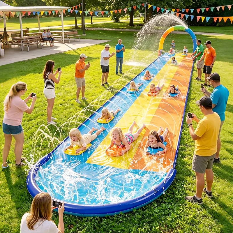 Inflatable Water Slide Mat, Lo - Slip Slide Water Mat ulasan dan harga