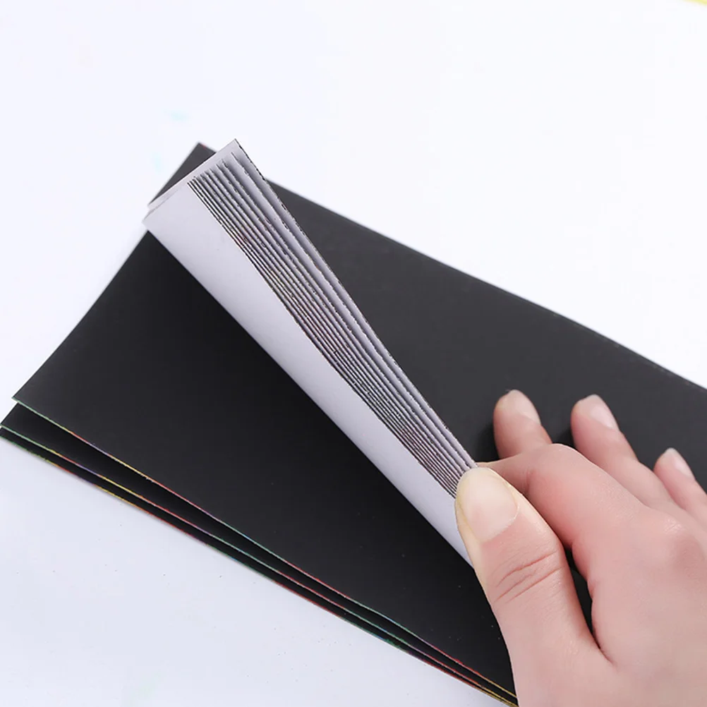 Scratch Set Tools for Kids Hand-painted Cards Black Paper Jam Children DIY Toys