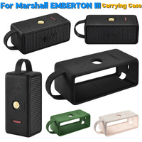 Silicone Anti-Fall Speaker Case with Handle Soft Skin Protective Case Anti-Slip for Marshall EMBERTON III BT-Compatible Speaker