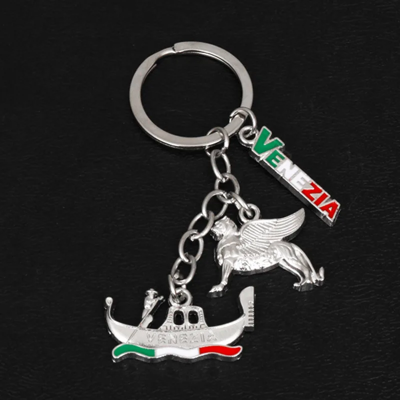 venice keychain Keyring Venezia Style Jewelry Charm Keychain For Car Key Chain Holder Hanging Pendant Travel Souvenirs Alloy