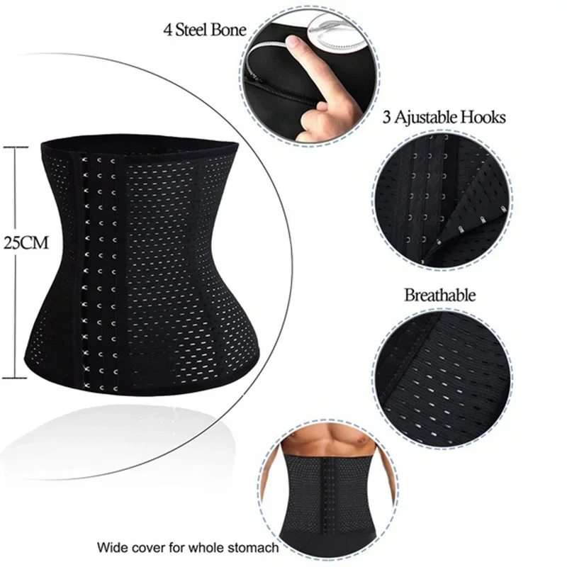 Men Waist Trainer Corset Neoprene Body Shaper Tummy Control Belt Sauna Slimming Strap Fitness Sweat Shapewear for Fat Burner