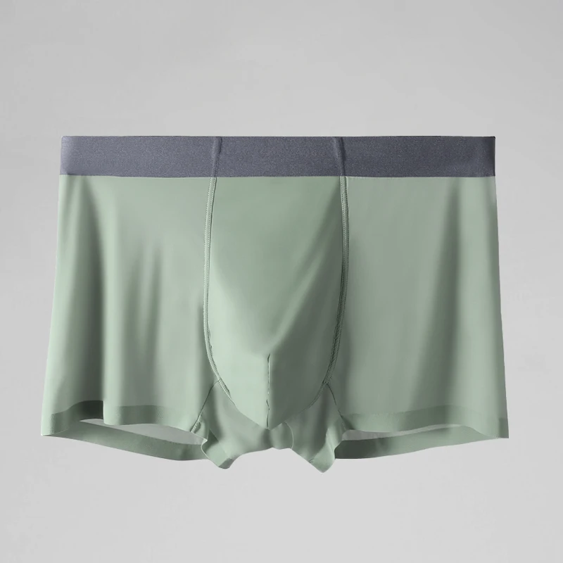 Herren-Unterwäsche aus Eisseide, nahtlose, leichte Sommer-Boxershorts, bequeme, atmungsaktive Boxershorts.