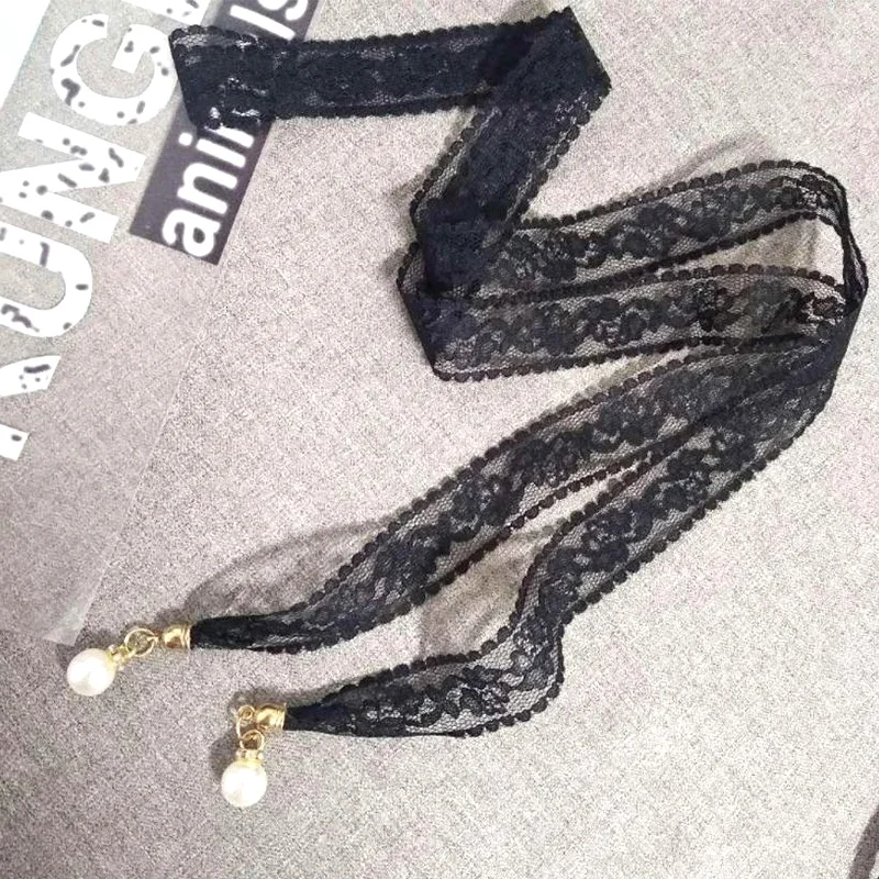 Waist Belts Pearl Pendant Clothing Accessories Chain Belt Elegant Dress Waist Chain For Women Fashion Sweet Decorative Lace