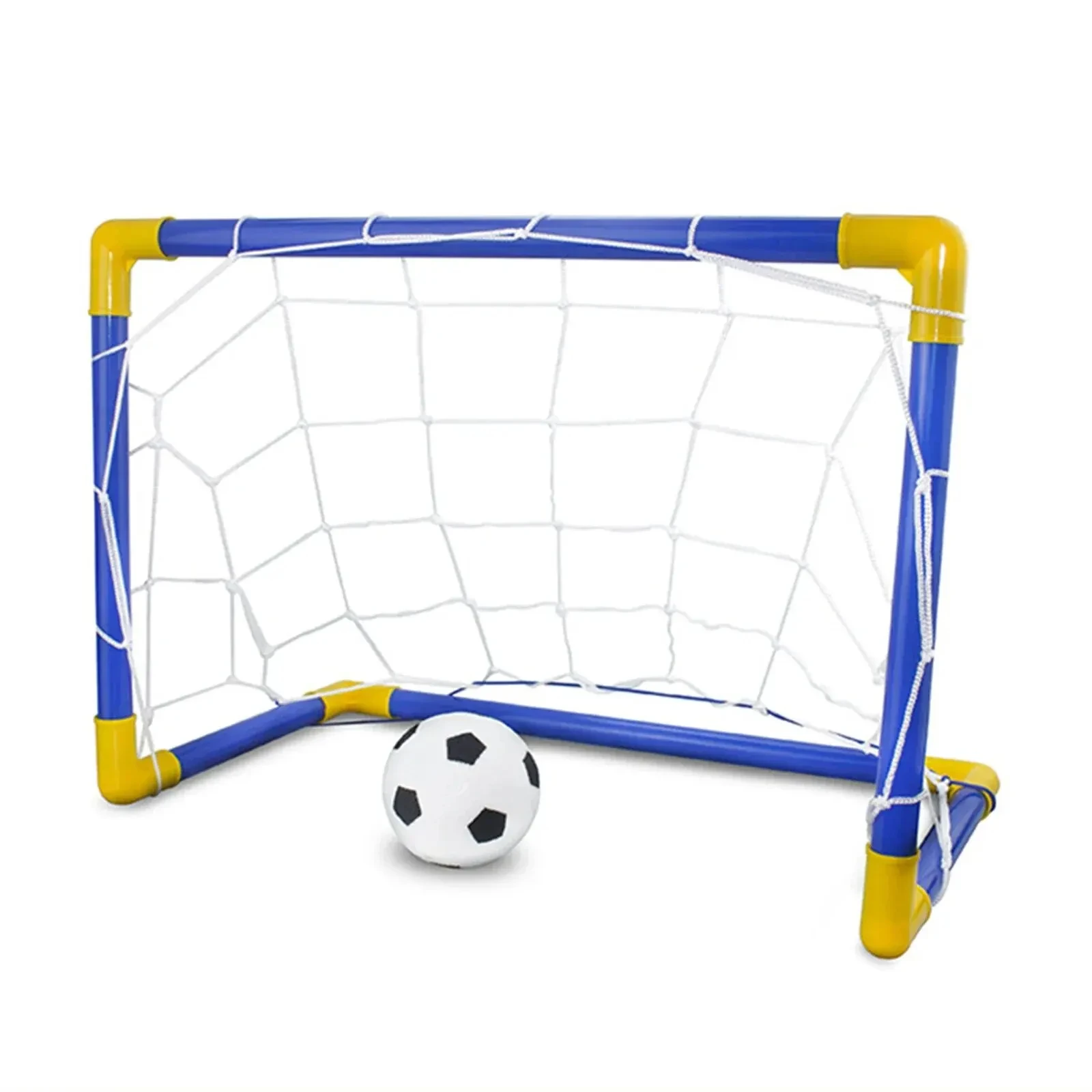 1PC Indoor Mini porta da calcio pieghevole Net Plastic Football Post Frame Set giocattoli sportivi per bambini gonfiabili per giochi di squadra