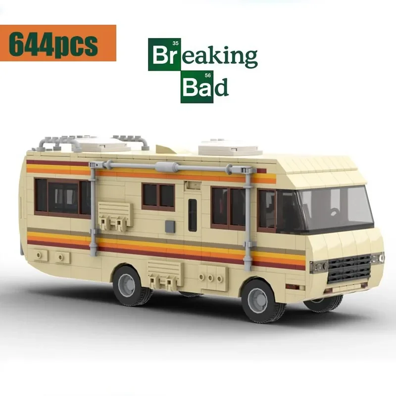 

New MOC-20606 Drama Breaking Bad RV Classic Walter White Pinkman Cooking Lab RV Highideas Building Block Brick Toy Kid Gift