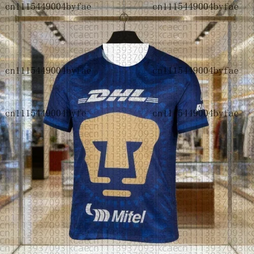 Camiseta de Fútbol de Visitante de México para el Verano 2026, Pumas UNAM, Impresión 3D, Secado Rápido, Camisetas Deportivas para Hombre, Ropa de Playa