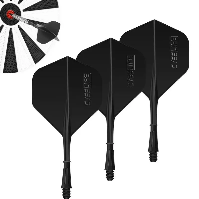 Dart Accessories Shafts and Flights Two-in-One Dart Flight and Shaft with Wide Wind Darts Accessories 2BA for Steel Dart