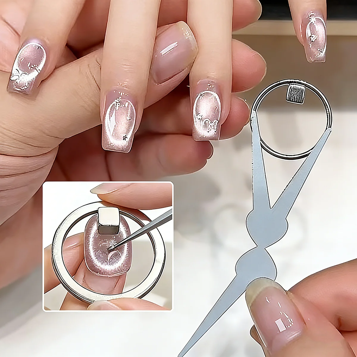 

Black Hole Round Cat Eye Nail Magnetic Suction Love Rabbit Home Handmade DIY Beauty Accessories Tools Magnetic Suction Ring