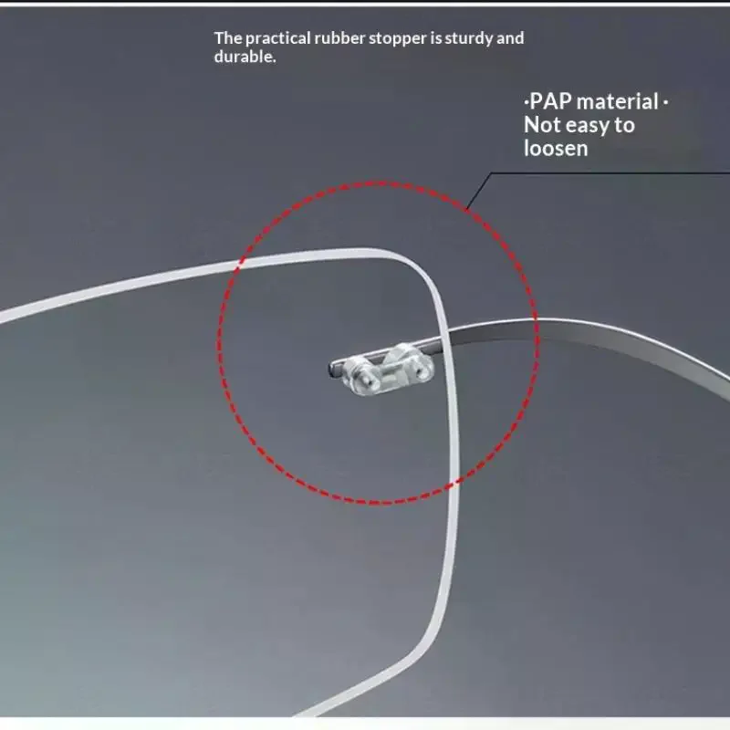 

100Pcs Rimless Glasses Double Rubber Plug Lock Bushings Eyeglasses Plastic Double Bushing Pins Repair Eyewear Accessories