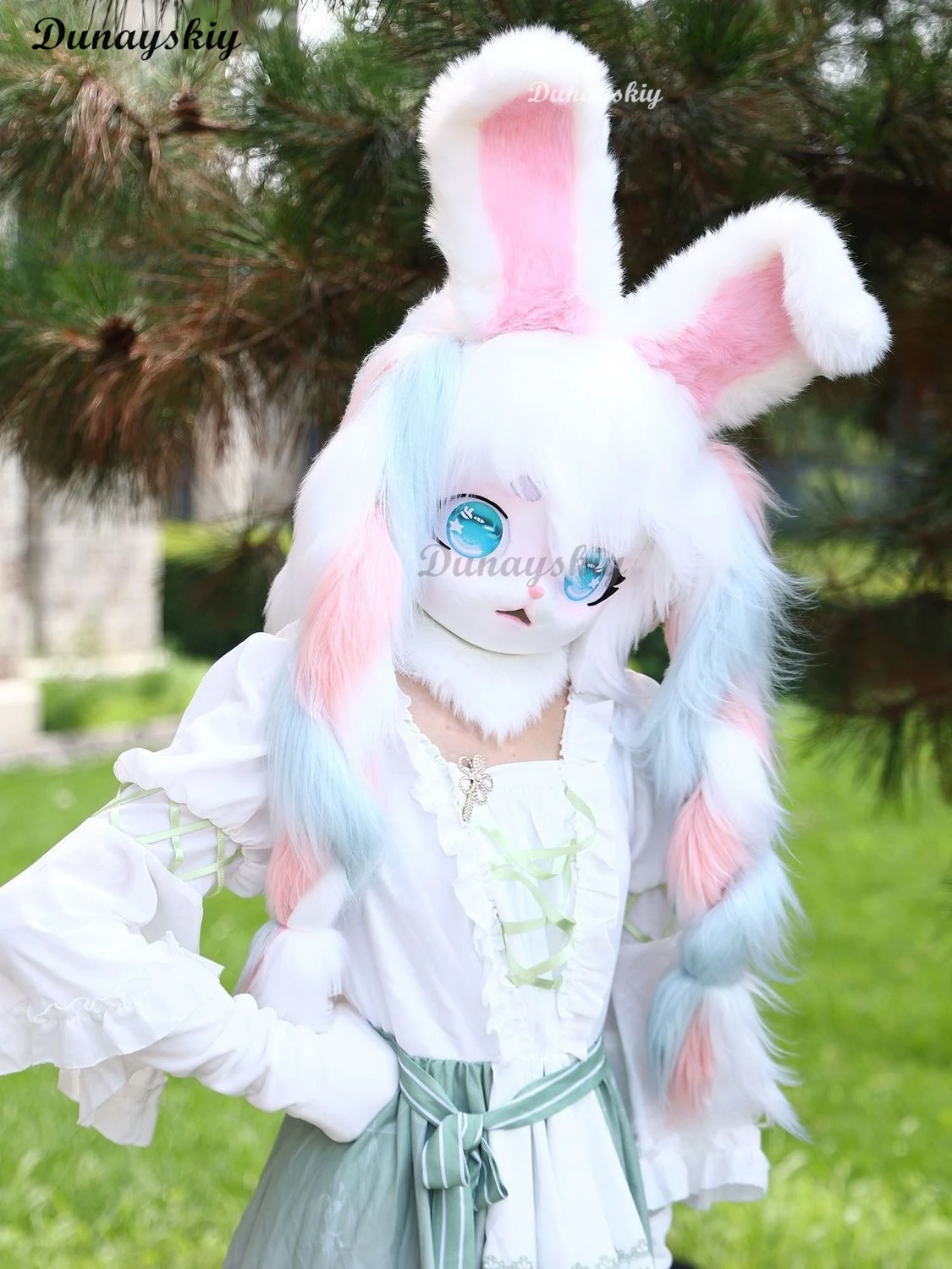Fursuit Cosplay Headset Furry Rabbit Beast Mask Cosplay Costume Paw Cute Head Base Comiket Furry Kig Kigurumi Animal Cat Costume