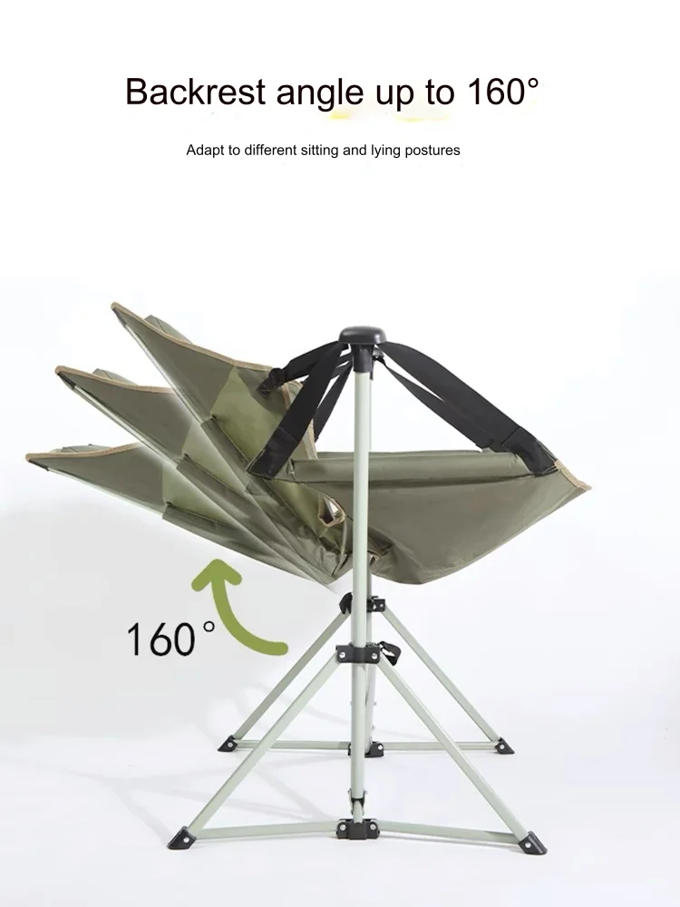 Camping Rocking Chair Ultralight Portable Folding Chair Outdoor Leisure Swing Chair Backrest Chairs Foldable Fishing Chairs