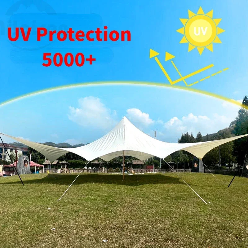 Outdoor Shading Veil Beach Equipment Car Tent Umbrella Structure for Folding Awning Sun Shelter Wind Proof Canopies Camping