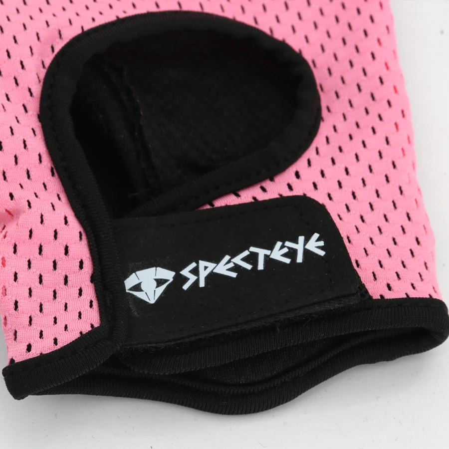 Women Half Finger Fitness Gloves, Breathable Mesh Hollow Back Workout Gloves, Anti-slip Padded Palm Gym Gloves for Weightlifting