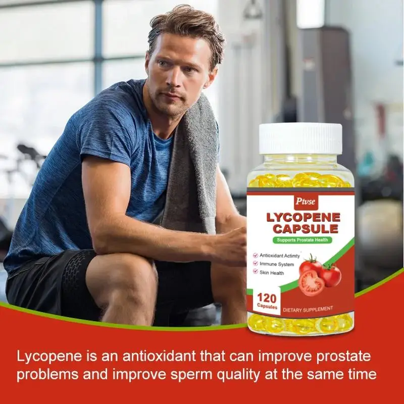 Ptvse Tomato Extract Lycopene Capsules for Men Health Prostate and Urinary Tract Health Hair Growth Men Only