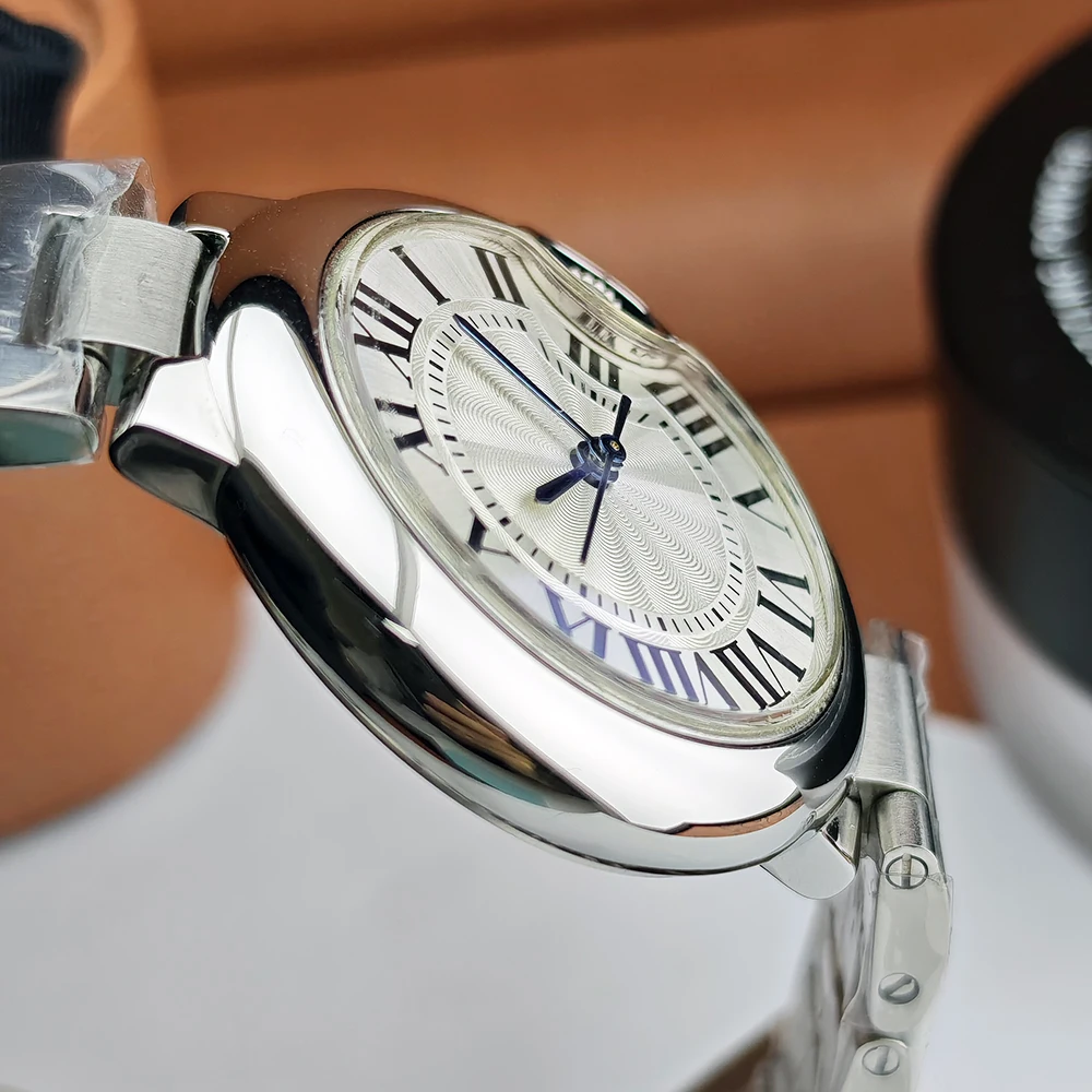 Balão azul nh05 relógio feminino 33mm logotipo personalizado relógio de aço inoxidável adequado para relógio de movimento nh05