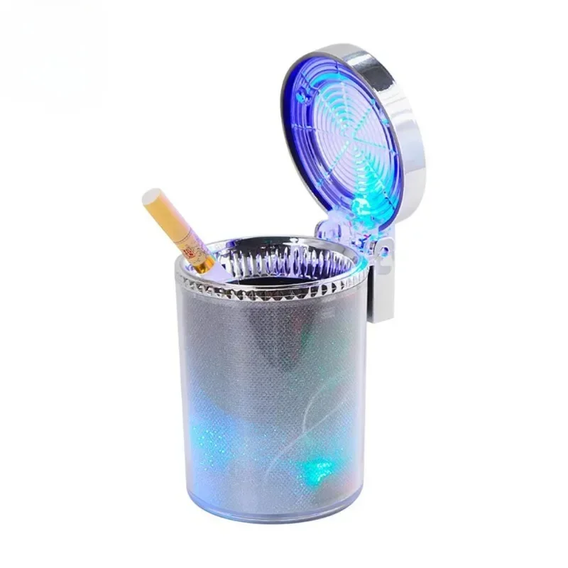 

Car Ashtray With LED Light Multifunctional Airtight Lid Vehicle Cup Holder Air Vent Ashtray Trash Can Car Interior Decoration