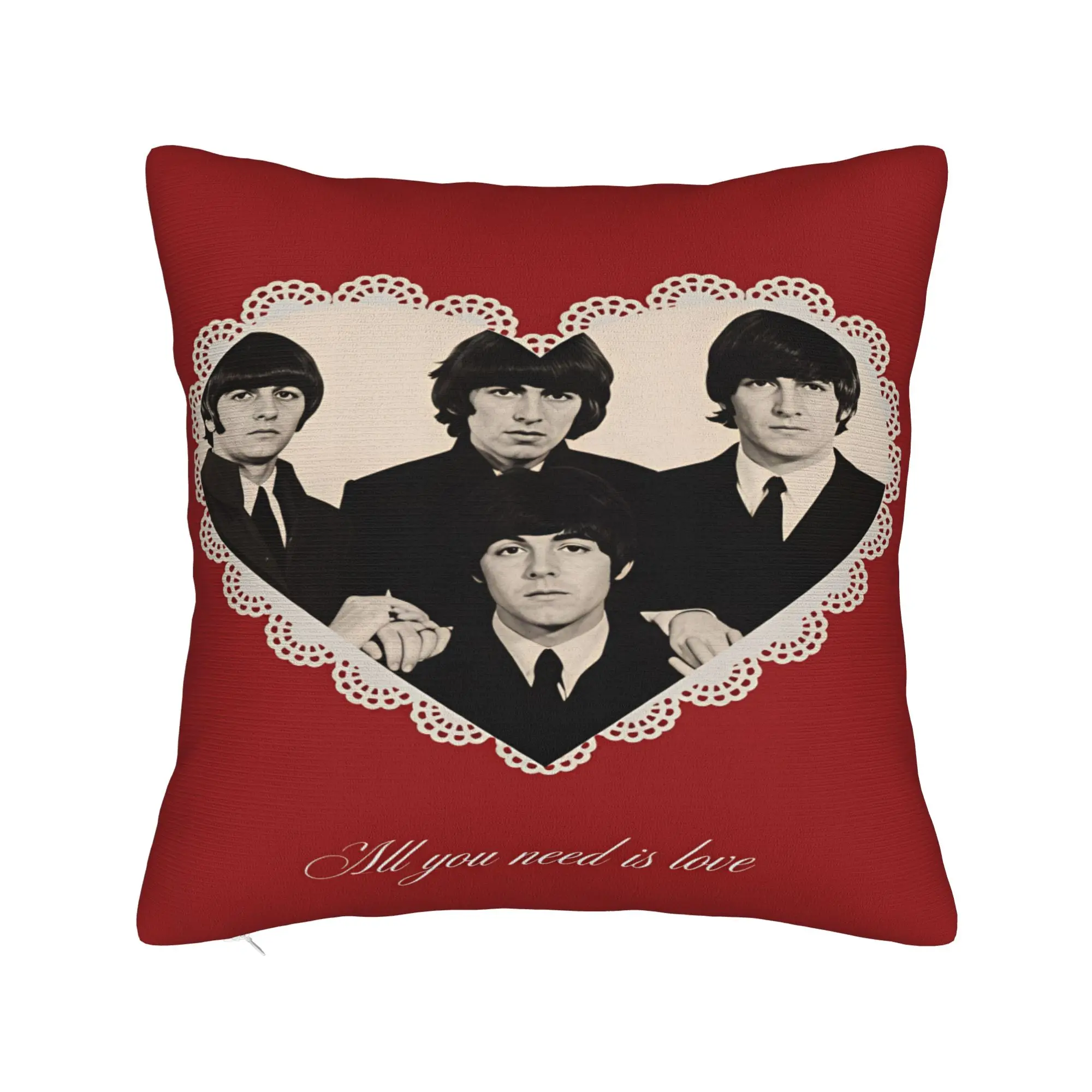 Beatled Music Pillow Case  Vintage Pillow Cover Comfy Pillowcases For Sofa Car Home Decor