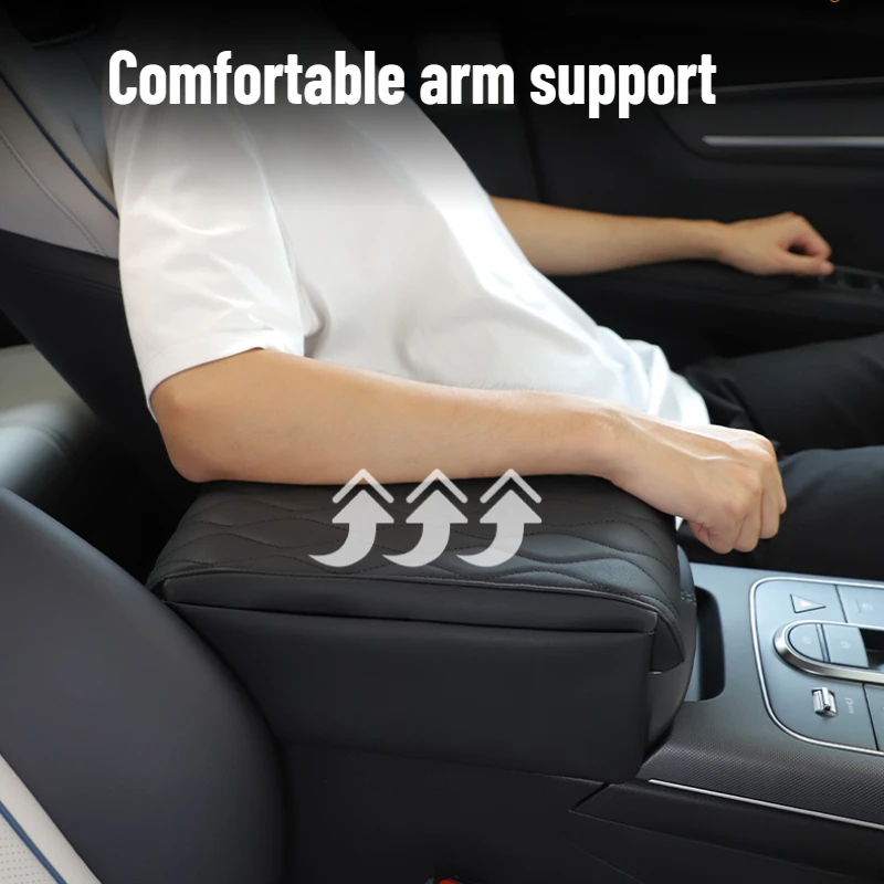 Car Armrest Box Protective Cover for BYD King DM-i 2022 2023 2024 Leather Memory Foam Height Pad Auto Center Cushion Support