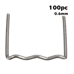 100Pcs S Wave Staples for Car Bumper Bodywork Plastic Stapler Repair Kit 0.6/0.8mm Pre-cut Wave Staples Soldering Repair Tools