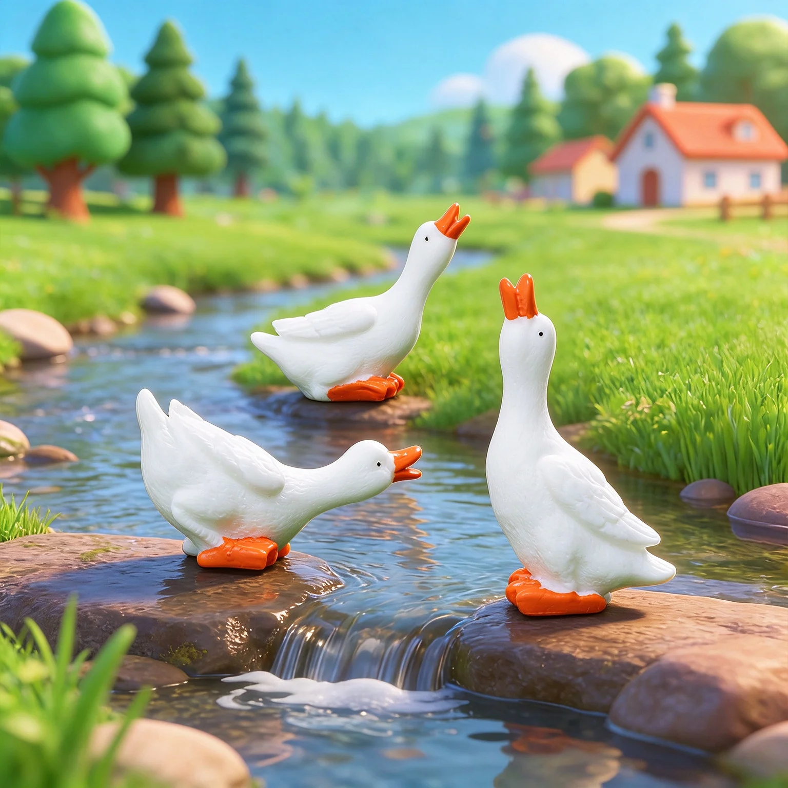 Adopt A Pet Goose in A Box Mini Resin Goose Figurine with Adoption Certificate Cute Desk Decor Gift for Goose Lovers