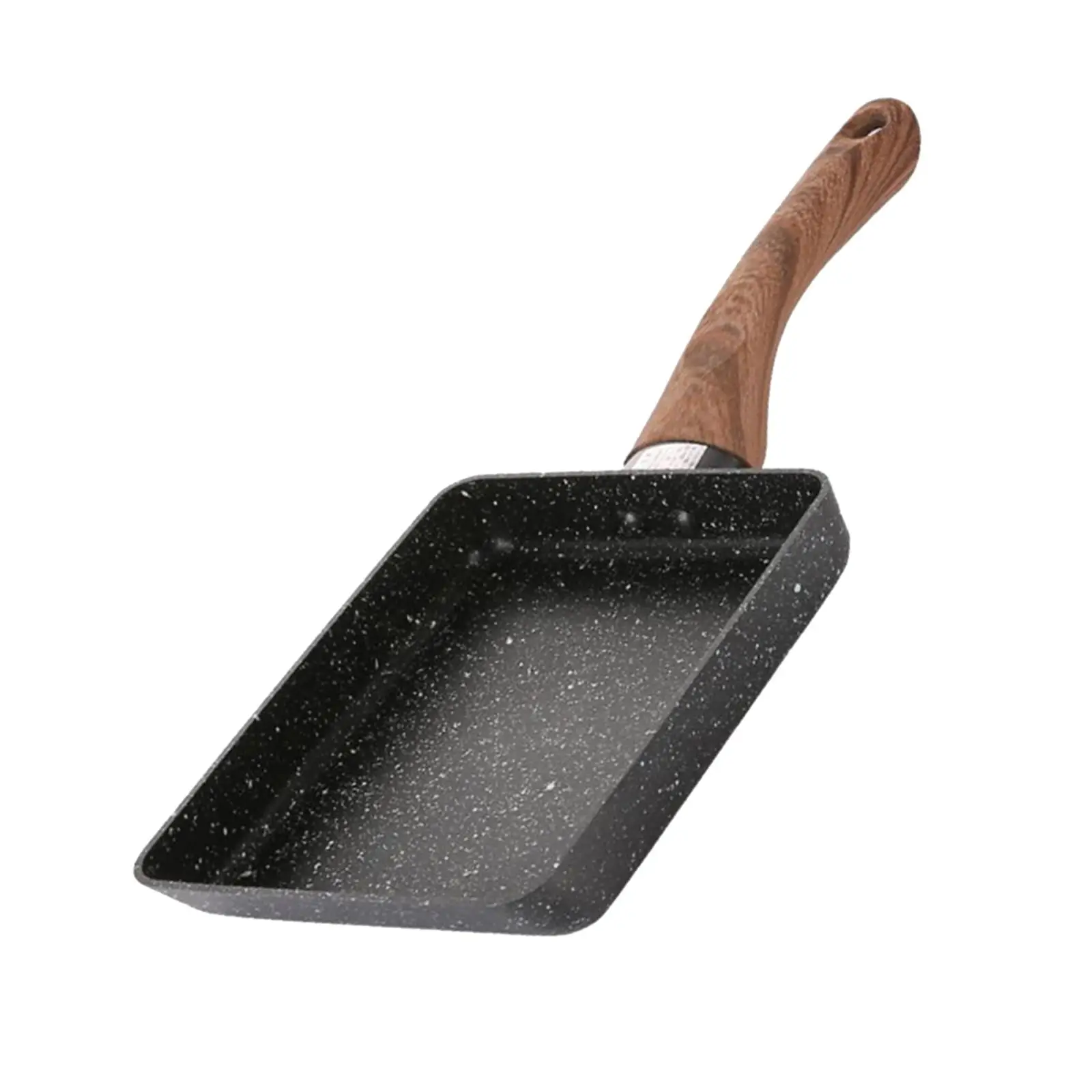 

2x Frying Pan, Premium Aluminum Fry Pans with Wooden Handle Surface Great for Egg Or Omelette Cooking