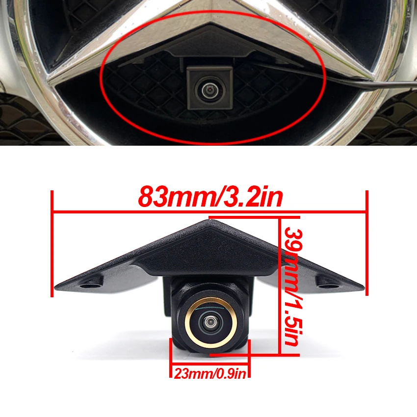 AHD HD Car Front View Golden lens Camera For Mercedes Benz C E ML Vito Viano W211 W212 W164 W203 W204 W205 W639 W209 W447