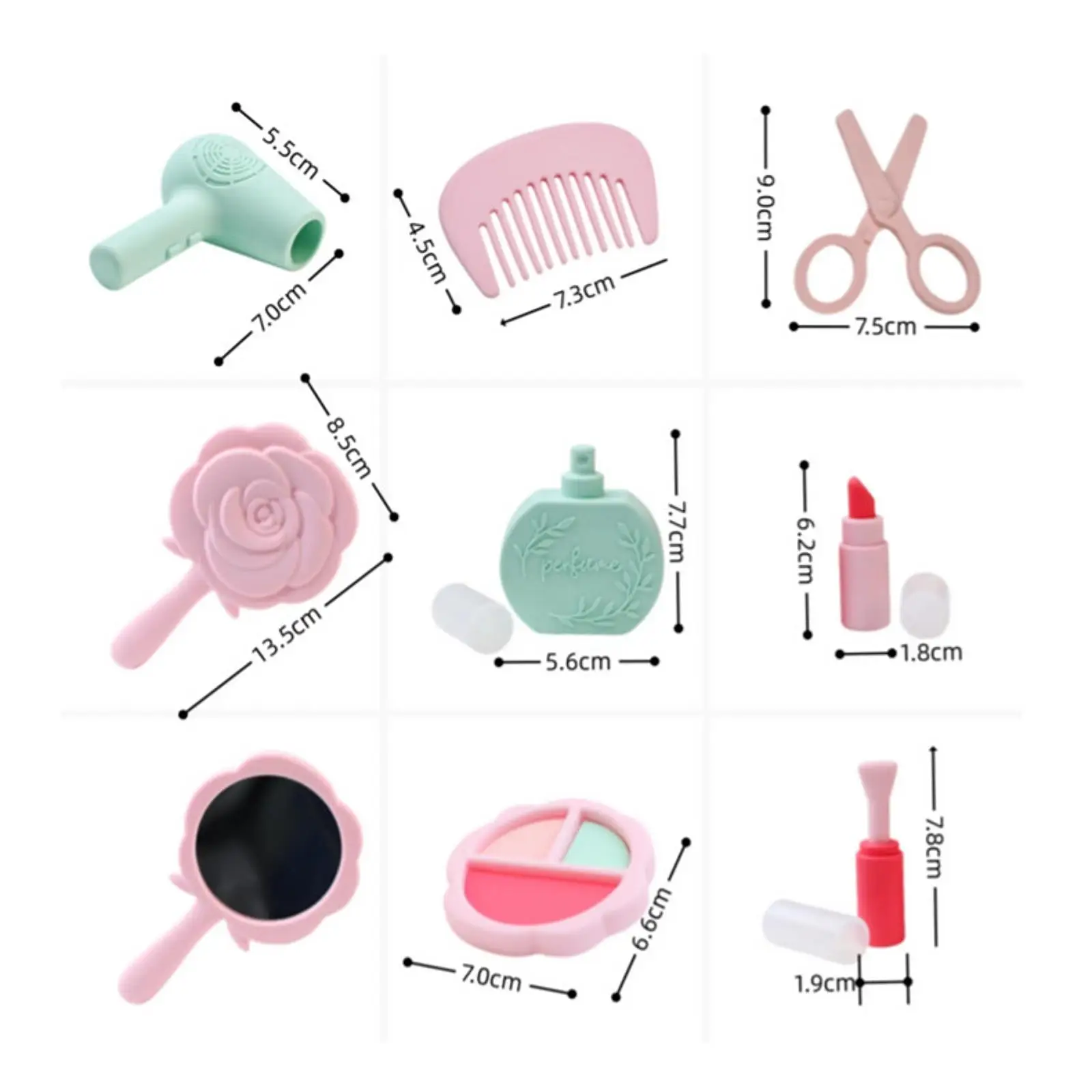 Juego de peluquería para niños, kits de juguetes de maquillaje, aprendizaje temprano para niñas pequeñas